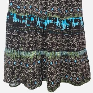 Vintage Boho Beaded Brown Maxi skirt